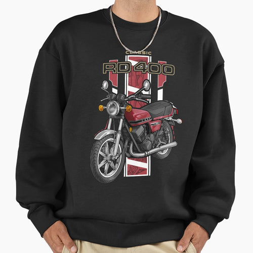Yamaha Rd400 1978 Macho Maroon Sweatshirt - Graphic Print Unisex - T-Shirt, Sweatshirt, Hoodie