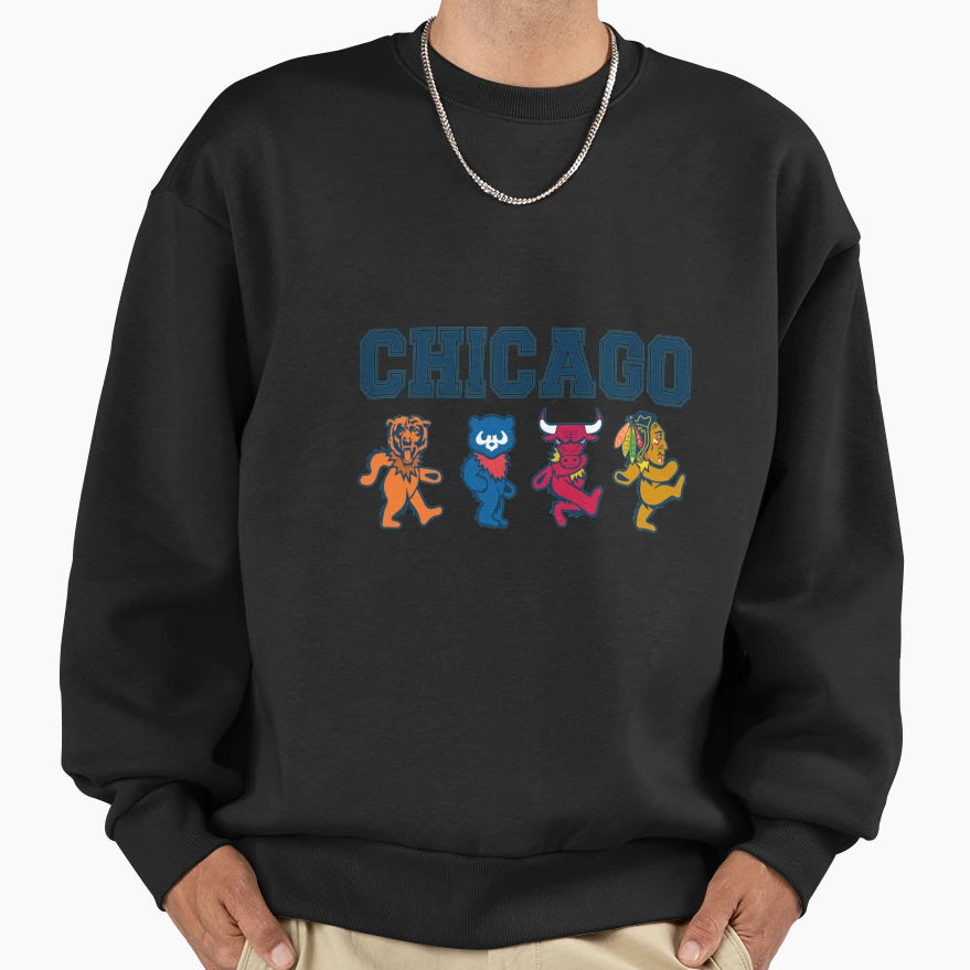 Chicago Sports T Shirtgrateful T-Shirt - Minimalist Print for Adults - T-Shirt, Sweatshirt, Hoodie