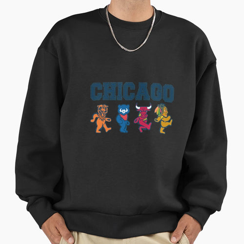 Chicago Sports T Shirtgrateful T-Shirt - Minimalist Print for Adults - T-Shirt, Sweatshirt, Hoodie