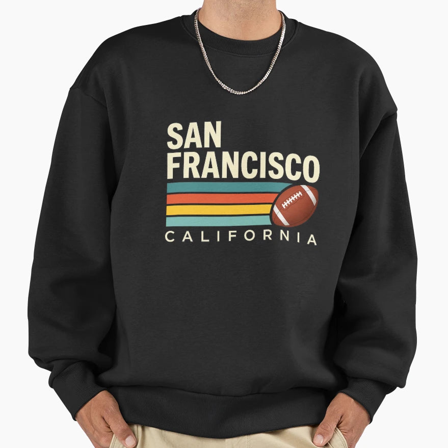 San Francisco Football Artwork Sweatshirt - Minimalist Print for Adults - T-Shirt, Sweatshirt, Hoodie