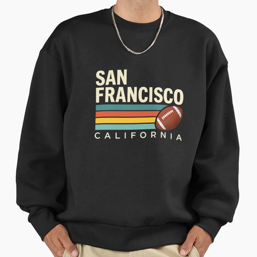 San Francisco Football Artwork Sweatshirt - Minimalist Print for Adults - T-Shirt, Sweatshirt, Hoodie