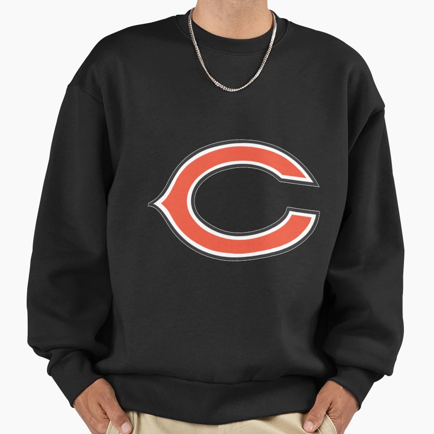 Chicago Bears Logo Sweatshirt - Minimalist Print Men Women - T-Shirt, Sweatshirt, Hoodie