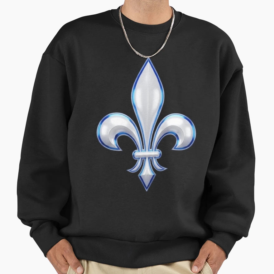 Fleur De Lys Quebec French Canadian Sweatshirt - Trendy Graphic Unisex - T-Shirt, Sweatshirt, Hoodie
