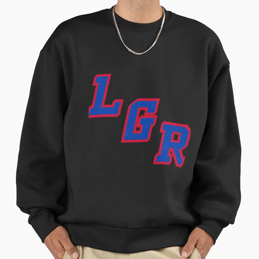 Lgr White Sweatshirt - Minimalist Print Men Women - T-Shirt, Sweatshirt, Hoodie