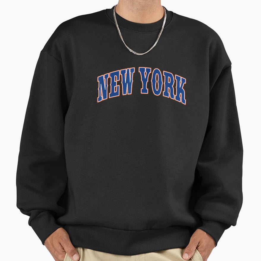 New York Throwback Sweatshirt - Graphic Print Men Women - T-Shirt, Sweatshirt, Hoodie