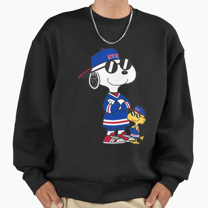 Snoopy Nyr Rangers Sweatshirt - Graphic Print for Adults - T-Shirt, Sweatshirt, Hoodie