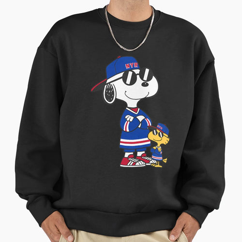 Snoopy Nyr Rangers Sweatshirt - Graphic Print for Adults - T-Shirt, Sweatshirt, Hoodie