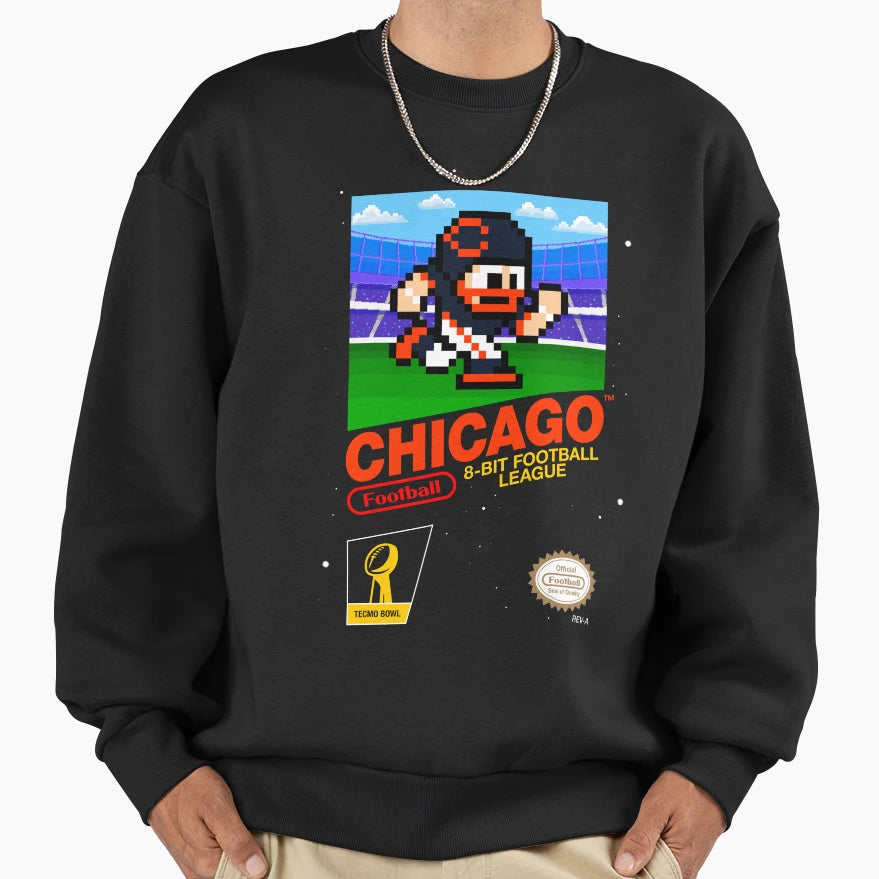 Chicago Bears 8 Bit Videogames Sweatshirt - Fun Novelty Design Men Women - T-Shirt, Sweatshirt, Hoodie