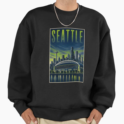 Seattle Gridiron Shrine Sweatshirt - Trendy Graphic Men Women - T-Shirt, Sweatshirt, Hoodie