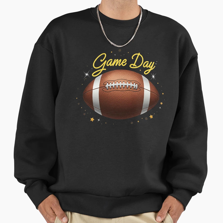 Game Day Football Bling Bling Football Sweatshirt - Novelty Apparel Unisex - T-Shirt, Sweatshirt, Hoodie
