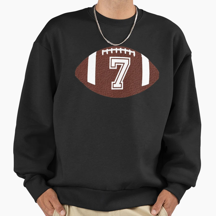 American Football Jersey No 7 Sweatshirt - Fun Novelty Design Men Women - T-Shirt, Sweatshirt, Hoodie