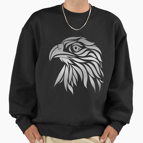 Eagle Face Sweatshirt - Graphic Print Men Women - T-Shirt, Sweatshirt, Hoodie