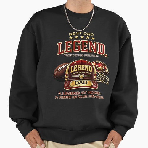Dad Legend Red Baseball Cap Sweatshirt - Fun Novelty Design Unisex - T-Shirt, Sweatshirt, Hoodie