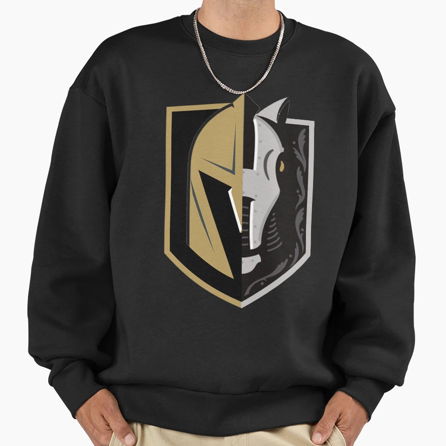 Vegas And Henderson Split Vegas Sweatshirt - Trendy Graphic for Adults - T-Shirt, Sweatshirt, Hoodie