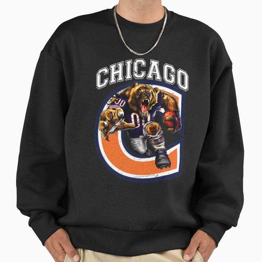 Chicago Football Sweatshirt - Custom Art Print Unisex - T-Shirt, Sweatshirt, Hoodie