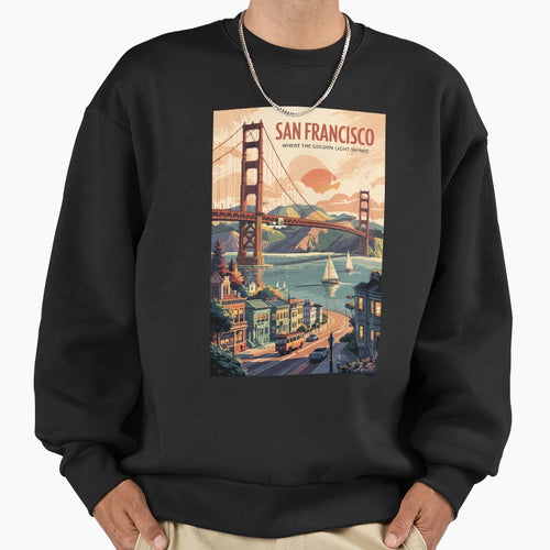 San Francisco California Skyline Sweatshirt - Aesthetic Graphic Unisex - T-Shirt, Sweatshirt, Hoodie