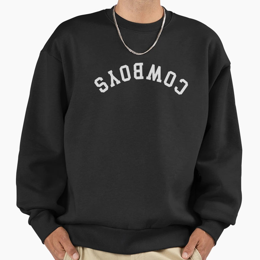 Cowboys Upside Down Sweatshirt - Trendy Graphic for Adults - T-Shirt, Sweatshirt, Hoodie