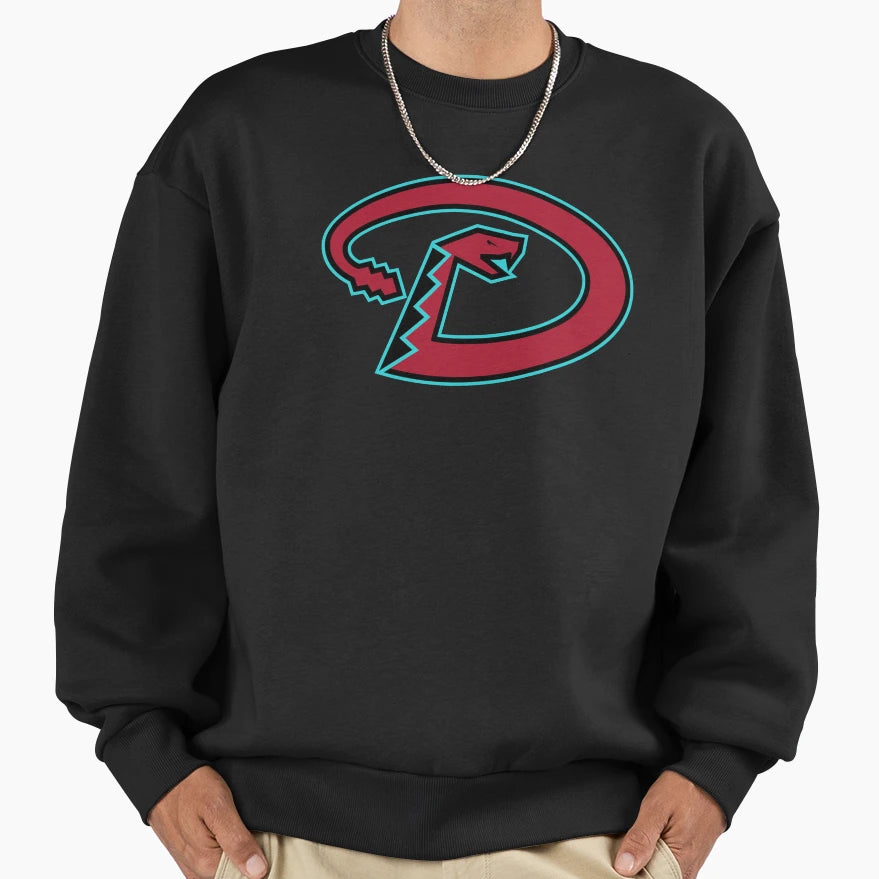 Red Black And Teal D Snake Sweatshirt - Aesthetic Graphic Unisex - T-Shirt, Sweatshirt, Hoodie