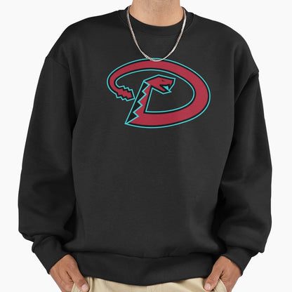 Red Black And Teal D Snake Sweatshirt - Aesthetic Graphic Unisex - T-Shirt, Sweatshirt, Hoodie