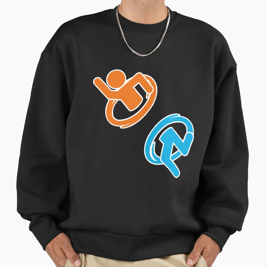 Portal Stick Figure Sweatshirt - Streetwear Style Men Women - T-Shirt, Sweatshirt, Hoodie