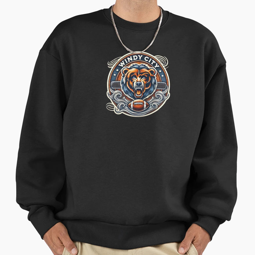 Chicago Bears Windy City Sweatshirt - Minimalist Print Men Women - T-Shirt, Sweatshirt, Hoodie