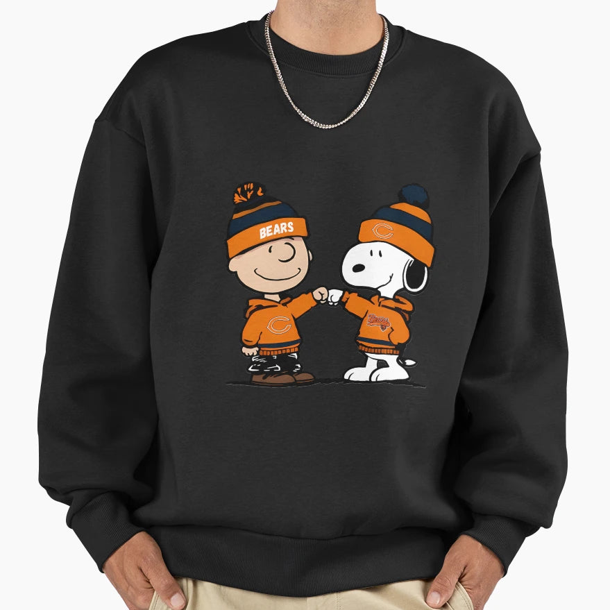 Chicago Bears Snoopy Sweatshirt - Custom Art Print Men Women - T-Shirt, Sweatshirt, Hoodie