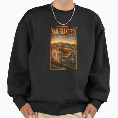 San Francisco Football Gridiron Sweatshirt - Custom Art Print Men Women - T-Shirt, Sweatshirt, Hoodie