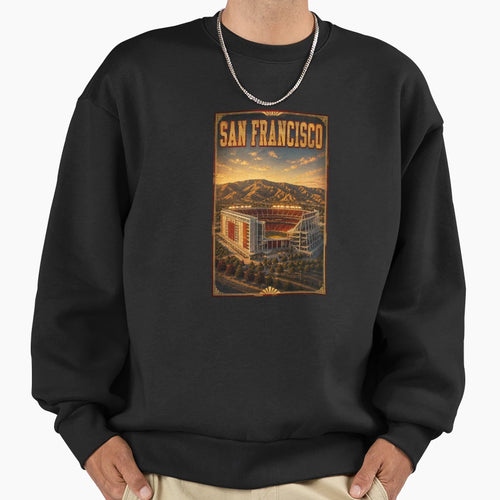 San Francisco Football Gridiron Sweatshirt - Custom Art Print Men Women - T-Shirt, Sweatshirt, Hoodie