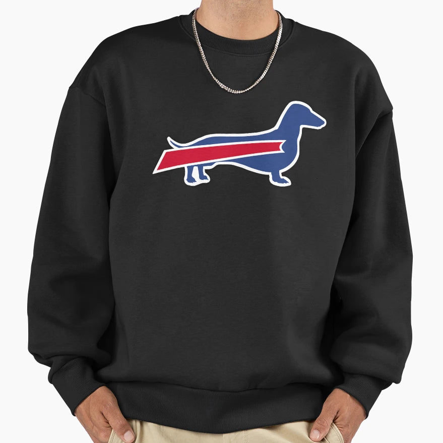 Buffalo Bills Dachshund 1 Sweatshirt - Casual Everyday Wear Men Women - T-Shirt, Sweatshirt, Hoodie