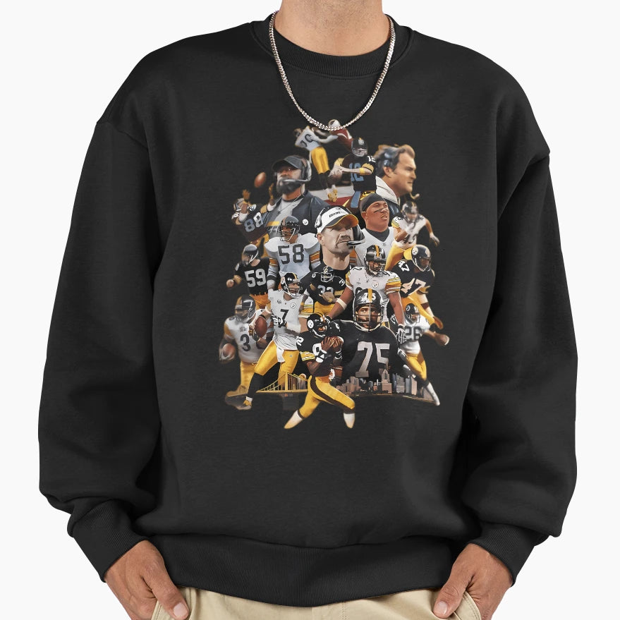 Steelers Football Sweatshirt - Casual Everyday Wear Men Women - T-Shirt, Sweatshirt, Hoodie