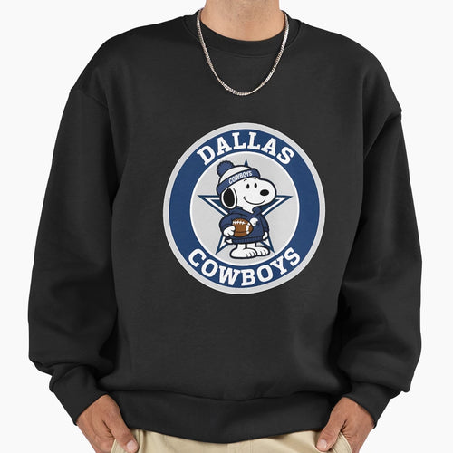 Dallas Cowboys Snoopy Logo Sweatshirt - Custom Art Print Men Women - T-Shirt, Sweatshirt, Hoodie