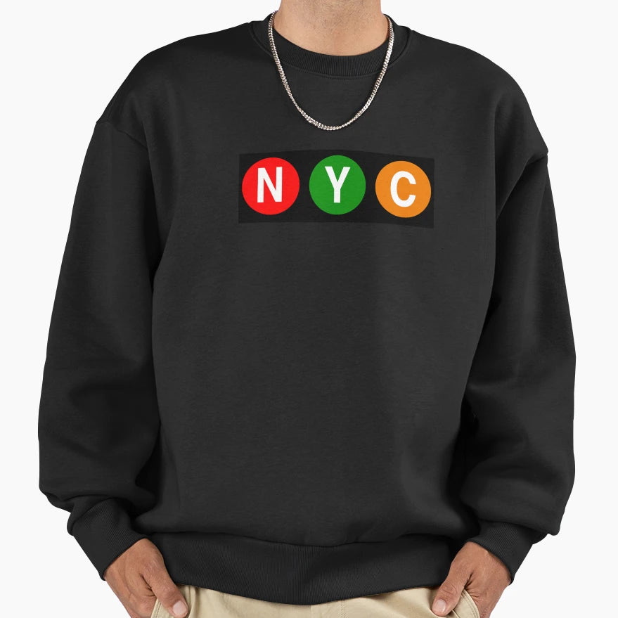 Nyc Subway Sweatshirt - Trendy Graphic Unisex - T-Shirt, Sweatshirt, Hoodie