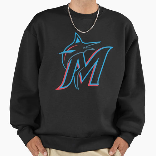 Best Seller Miami M R L I N S Logo Sweatshirt - Minimalist Print for Adults - T-Shirt, Sweatshirt, Hoodie
