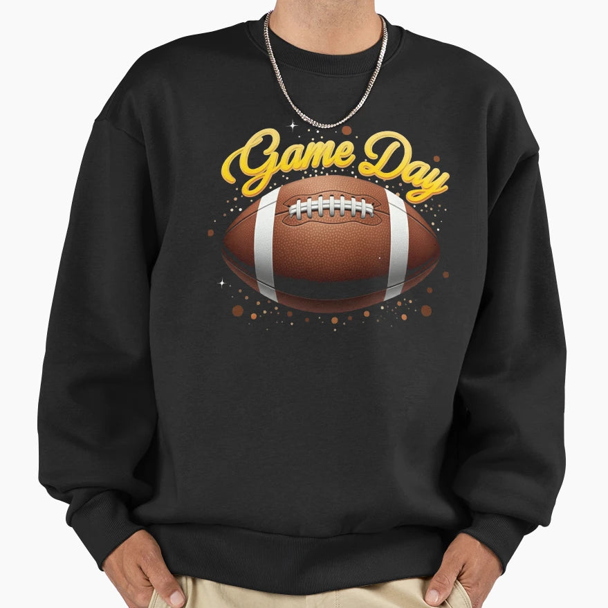 Game Day Football Bling Bling Sweatshirt - Custom Art Print Men Women - T-Shirt, Sweatshirt, Hoodie