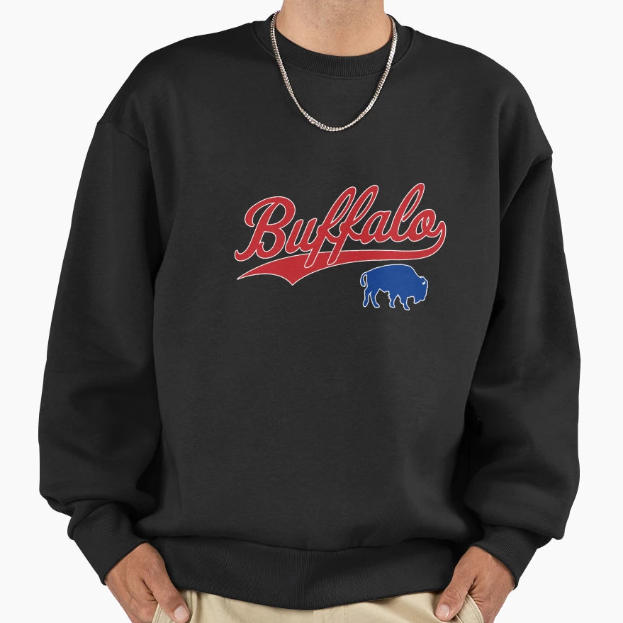 Art Buffalo Bills Sweatshirt - Minimalist Print for Adults - T-Shirt, Sweatshirt, Hoodie