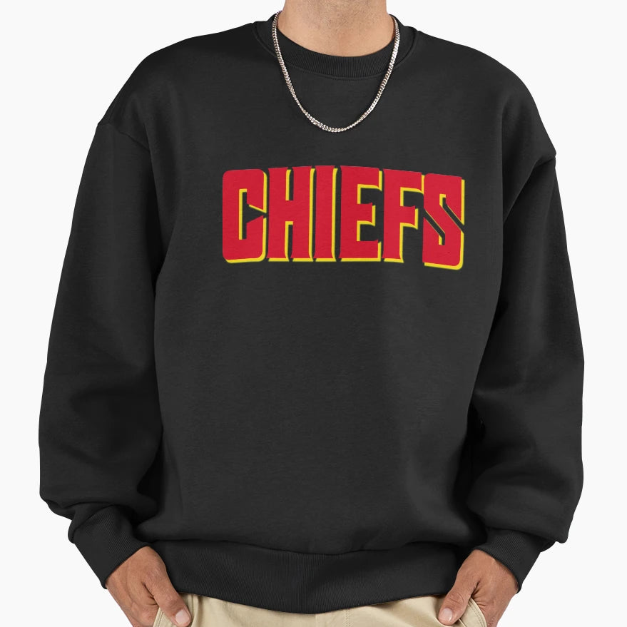 Kc Chiefs Sweatshirt - Minimalist Print Men Women - T-Shirt, Sweatshirt, Hoodie