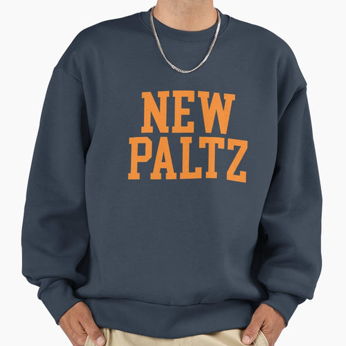 New Paltz Varsity Font Curved Sweatshirt - Fun Novelty Design Unisex - T-Shirt, Sweatshirt, Hoodie