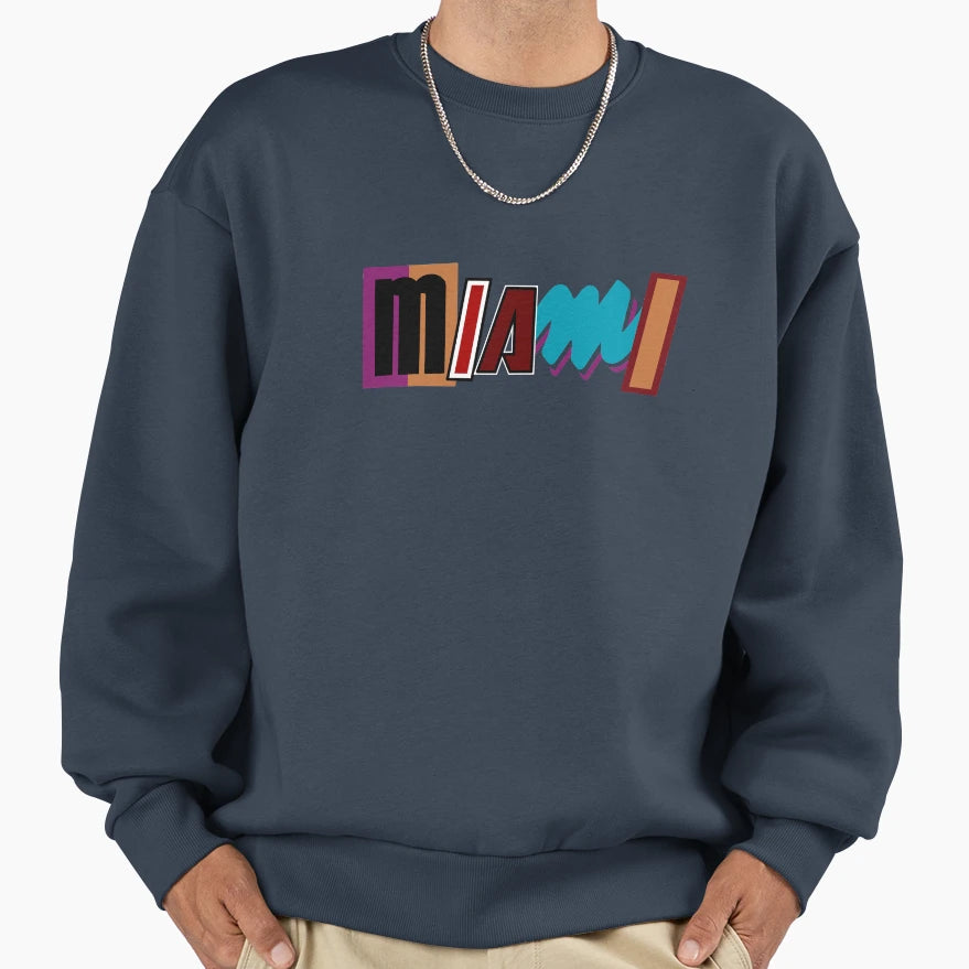 New Jersey Miami Sweatshirt - Aesthetic Graphic Men Women - T-Shirt, Sweatshirt, Hoodie