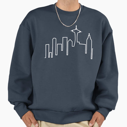 Seattle Skyline Frasier Sweatshirt - Graphic Print Men Women - T-Shirt, Sweatshirt, Hoodie