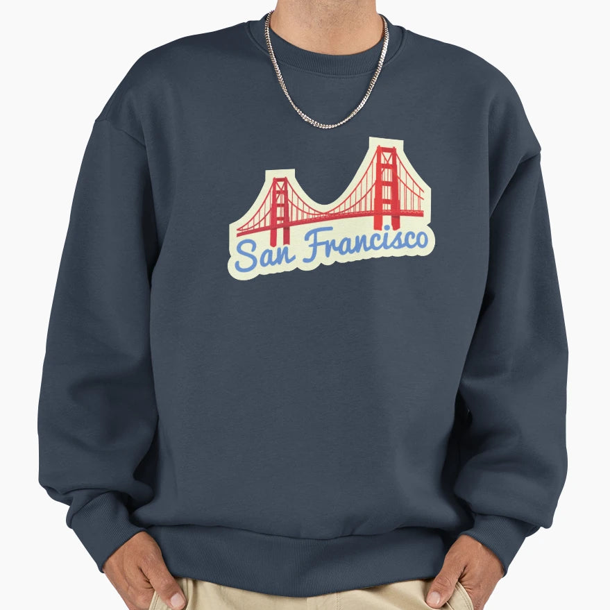 San Francisco Usa Sweatshirt - Trendy Graphic for Adults - T-Shirt, Sweatshirt, Hoodie