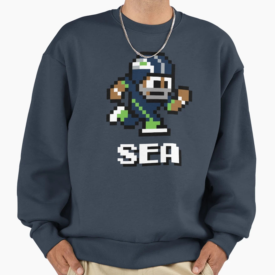 Seattle Seahawks Tecmo Super Sweatshirt - Casual Everyday Wear Men Women - T-Shirt, Sweatshirt, Hoodie