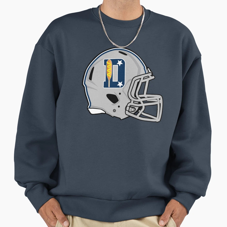 Dallas Corn Dogs Modern Helmet Sweatshirt - Custom Art Print Men Women - T-Shirt, Sweatshirt, Hoodie