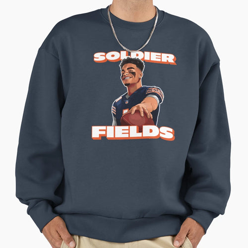 Soldier Fields Justin Fields Sweatshirt - Minimalist Print Men Women - T-Shirt, Sweatshirt, Hoodie