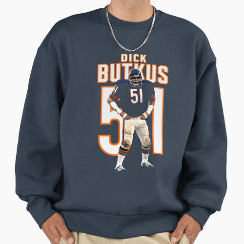 Dick Butkus Chicago Bears 51 Football Sweatshirt - Unique Graphic Unisex - T-Shirt, Sweatshirt, Hoodie
