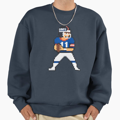 Phil Simms 8 Bit Pixel Art Sweatshirt - Graphic Print Men Women - T-Shirt, Sweatshirt, Hoodie