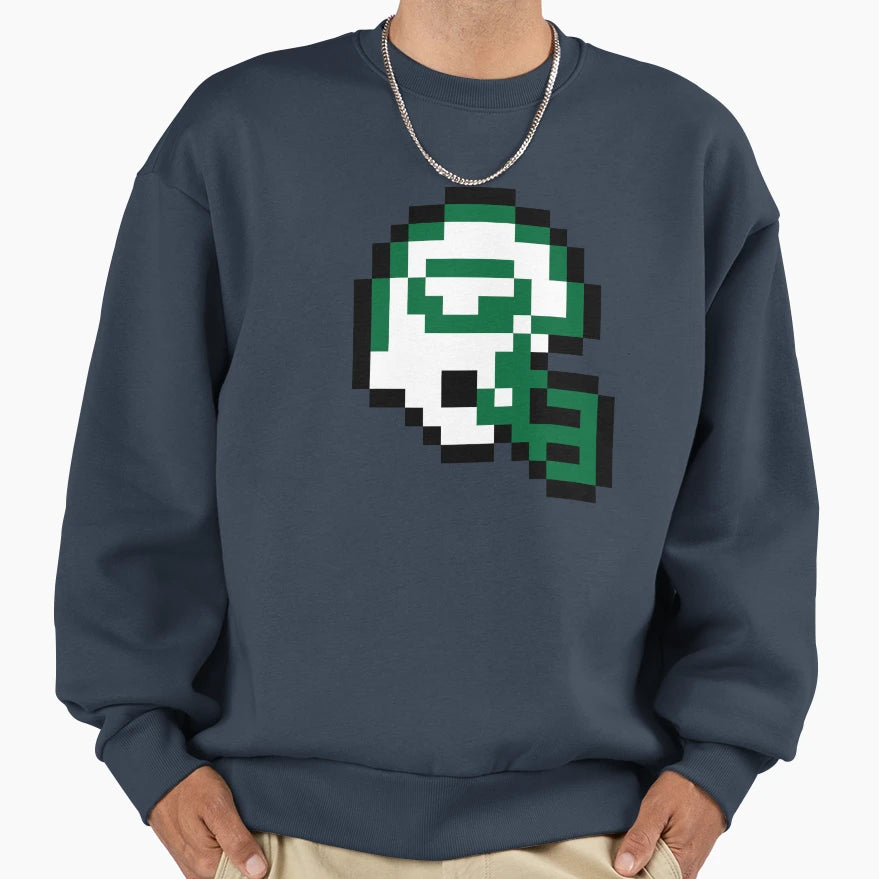 New York Jets 8 Bit Football Sweatshirt - Casual Everyday Wear Men Women - T-Shirt, Sweatshirt, Hoodie