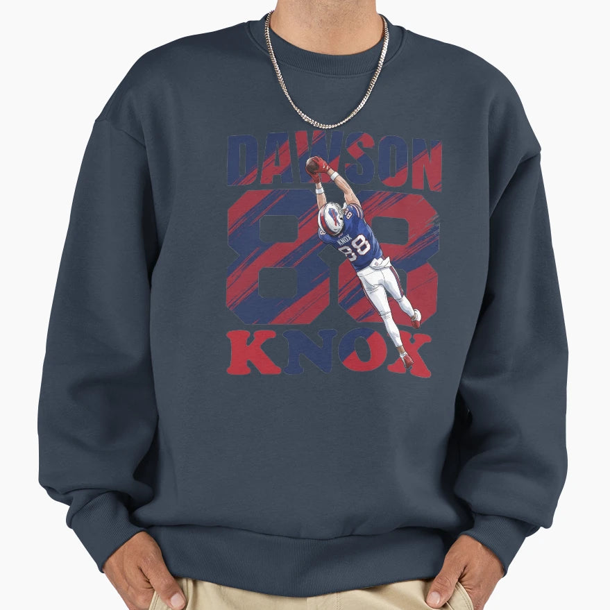 Dawson Knox 88 Buffalo Football Playmaker Sweatshirt - Graphic Print Unisex - T-Shirt, Sweatshirt, Hoodie