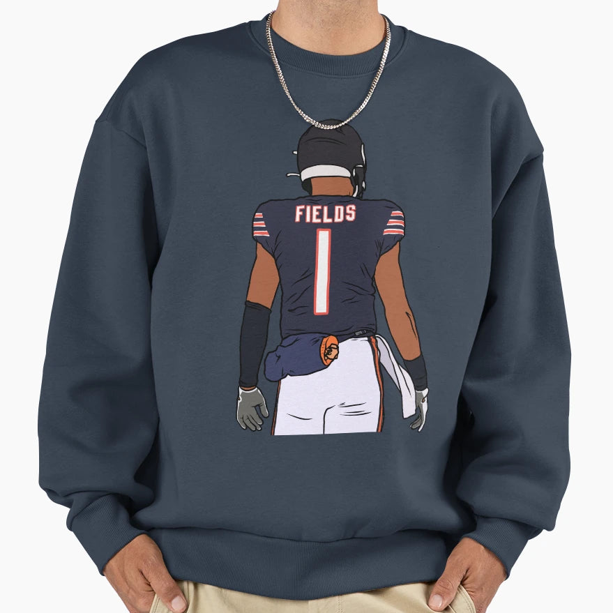 Justin Fields Back To Sweatshirt - Aesthetic Graphic Unisex - T-Shirt, Sweatshirt, Hoodie