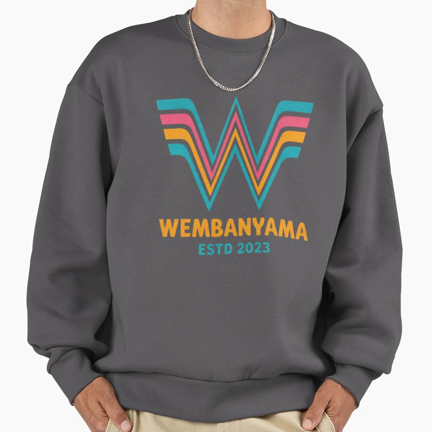 Wembanyama Burger Sweatshirt - Trendy Graphic for Adults - T-Shirt, Sweatshirt, Hoodie