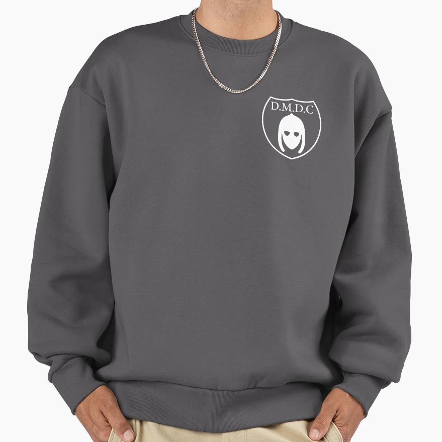 Dmdc Detectorists Badge White Sweatshirt - Novelty Apparel Men Women - T-Shirt, Sweatshirt, Hoodie